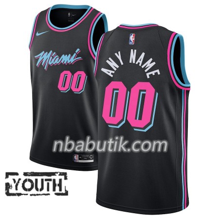 NBA Børn Trøje Miami Heat Custom 2018-19 Nike City Edition Sort Swingman NBA Børn Trøje Miami Heat Custom 2018-19 Nike City Edition Sort Swingman